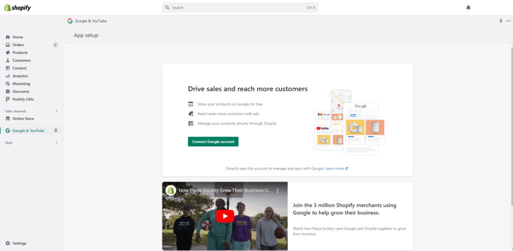Google and Youtube Shopify App